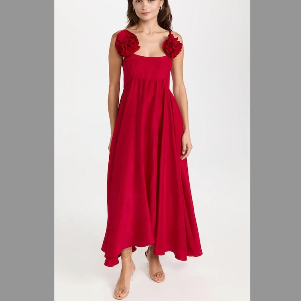 Azeeza Raleigh Dress - Cherry - Size XS